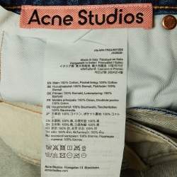 مملوكة مسبقًا Acne Studios Blue Coated Belted Denim Jeans M Waist 31"
