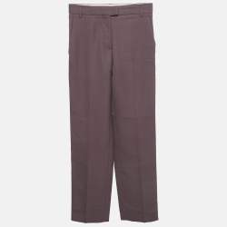 Pre Owned Acne Studios Mauve Wool Blend Regular Fit Trousers XXS