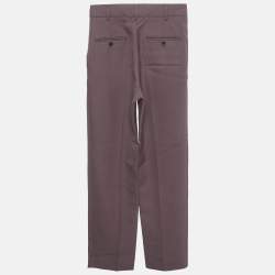 Pre Owned Acne Studios Mauve Wool Blend Regular Fit Trousers XXS