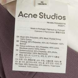 Pre Owned Acne Studios Mauve Wool Blend Regular Fit Trousers XXS