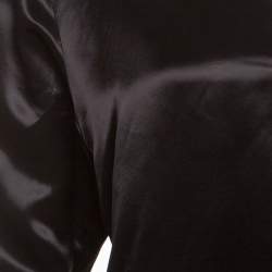Pre Owned Acne Studios Black Satin Belted Cathay Blouse S