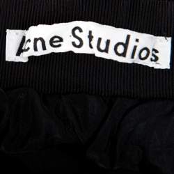 Pre Owned Acne Studios Black Gathered Flared Romantic Skirt S