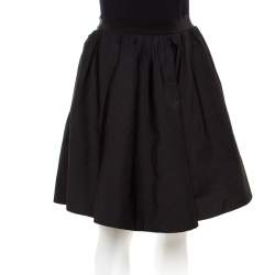Pre Owned Acne Studios Black Gathered Flared Romantic Skirt S
