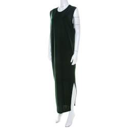 Pre Owned Acne Studios Forest Green Tencel Jersey Sleeveless Bree Maxi Dress S