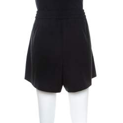 Pre Owned Acne Studios Black Wool Blend Drawstring Elze Bistretch Shorts S
