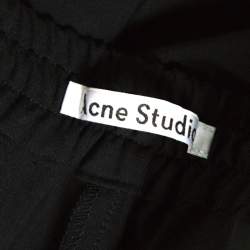 Pre Owned Acne Studios Black Wool Blend Drawstring Elze Bistretch Shorts S