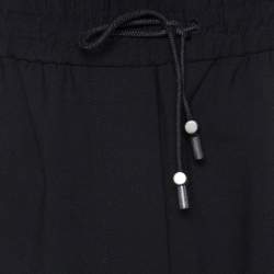 Pre Owned Acne Studios Black Wool Blend Drawstring Elze Bistretch Shorts S