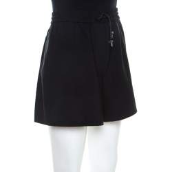 Pre Owned Acne Studios Black Wool Blend Drawstring Elze Bistretch Shorts S
