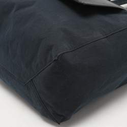 Pre Owned Acne Studios Navy Blue/Black Leather and Nylon Papery Tote