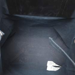 Pre Owned Acne Studios Navy Blue/Black Leather and Nylon Papery Tote