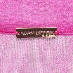 Adam Lippes Pink Sheer Silk Crepe Shirt Top M