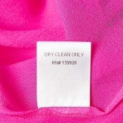 Adam Lippes Pink Sheer Silk Crepe Shirt Top M