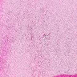 Adam Lippes Pink Sheer Silk Crepe Shirt Top M