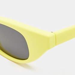 Adam Selman x Le Specs Yellow/Black The Breaker Oval Sunglasses