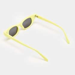 Adam Selman x Le Specs Yellow/Black The Breaker Oval Sunglasses