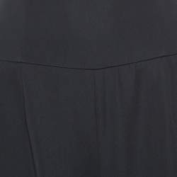 Adeam Black Crepe Lace-Up Wide-Leg Trousers M