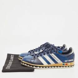 Adidas x Raf Simons Stan Smith Navy Blue Leather Low Top Sneakers Size 39.5 