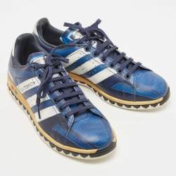 Adidas x Raf Simons Stan Smith Navy Blue Leather Low Top Sneakers Size 39.5 
