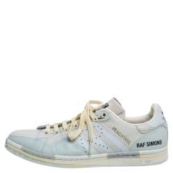 Adidas By Raf Simons Multicolor Leather Low Top Sneakers Size 41.5