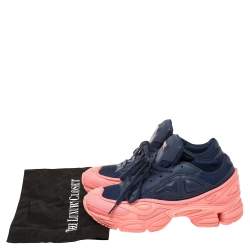Adidas By Raf Simons Blue/Pink Leather And Mesh Ozweego Sneakers Size 40