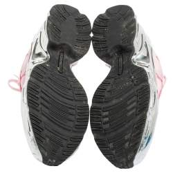 Adidas By Raf Simons Pink/Silver Leather And Mesh Ozweego Sneakers Size 36 2/3