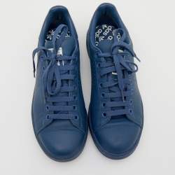 Adidas by Raf Simons Blue Leather Stan Smith Low Top Sneakers Size 39 1/3