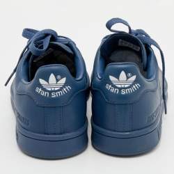 Adidas by Raf Simons Blue Leather Stan Smith Low Top Sneakers Size 39 1/3