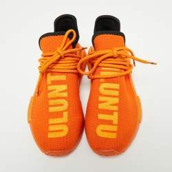 Pharrell Williams x adidas Orange Knit Fabric NMD Hu Sneakers Size 38