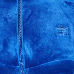 Adidas x Jeremy Scott Blue Velvor Crop Track Jacket S
