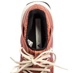adidas By Stella McCartney Pink Mesh And Knit Fabric Ultra Boost Lace Up Sneakers Size 38 2/3