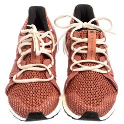 adidas By Stella McCartney Pink Mesh And Knit Fabric Ultra Boost Lace Up Sneakers Size 38 2/3