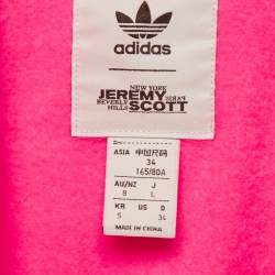 Pre Owned بدلة رياضية قطيفة وردية أديداس x جيريمي سكوت مقاس صغير