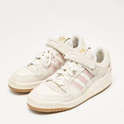 Adidas x Arwa Al Banawi Multicolor Canvas and Suede Forum 84 Low Sneakers Size 38 2/3