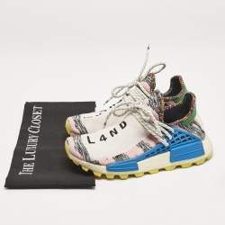 Pharrell Williams x Adidas Multicolor Knit Fabric NMD Hu Solar Pack Mother Sneakers Size 38