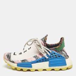Pharrell Williams x Adidas Multicolor Knit Fabric NMD Hu Solar Pack Mother Sneakers Size 38