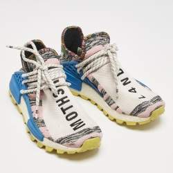 Pharrell Williams x Adidas Multicolor Knit Fabric NMD Hu Solar Pack Mother Sneakers Size 38