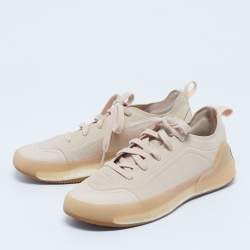 Pre Owned Adidas By Stella McCartney Pink Neoprene Treino Sneakers Size 39 1/3