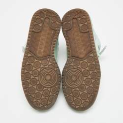 Pre Owned Adidas x Ivy Park Forum Green Tint Size 36 Green Leather and Suede Mid Top Sneakers