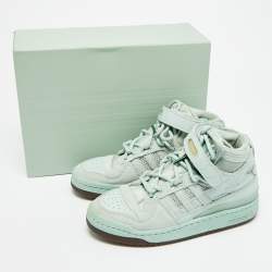 Pre Owned Adidas x Ivy Park Forum Green Tint Size 36 Green Leather and Suede Mid Top Sneakers
