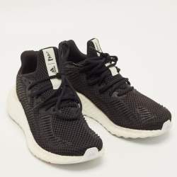 Pre Owned Adidas Parley Alphaboost Size 40 Black Mesh Lace Up Sneakers