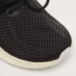 Pre Owned Adidas Parley Alphaboost Size 40 Black Mesh Lace Up Sneakers