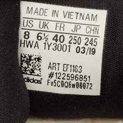 Pre Owned Adidas Parley Alphaboost Size 40 Black Mesh Lace Up Sneakers