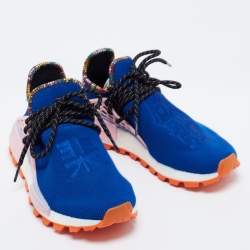 Pharrell Williams x adidas Blue Knit Fabric Human Body NMD Sneakers Size 36.5