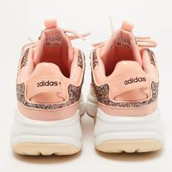 Adidas Pink Patent Leather and Glitter Magmur Runner Sneakers Size 41 1/3