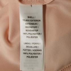 Adrianna Papell Pink Sequin Embroidered Tulle One Shoulder Gown S