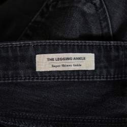 Adriano Goldschmied Dark Grey Denim Distressed Skinny Ankle Length Jeans M