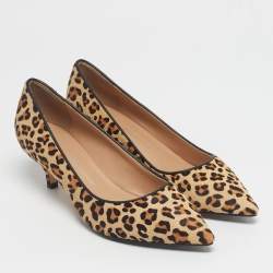 Pre Owned Age of Innocence Brown/Beige Calf Hair Pointed Toe Pumps Size 39