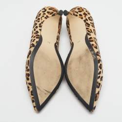 Pre Owned Age of Innocence Brown/Beige Calf Hair Pointed Toe Pumps Size 39