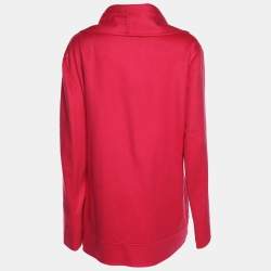 Pre Owned كاشمير كارديغان أغنونا زهري مقاس كبير جدًا