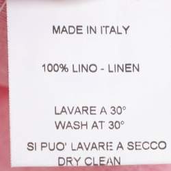 Pre Owned قميص أجونا وردي كتان بأزرار من الأمام مقاس كبير جدًا (إكسترا لارج)